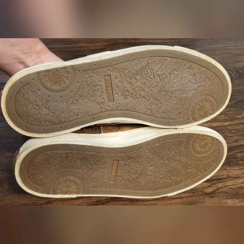 Durango Music City Tooled Leather Slip-on Western Sneaker Size 8
